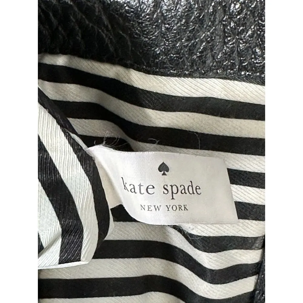 Kate Spade Black Carmen Southport Avenue Leather Fold-Over Crossbody Bag - Image 11