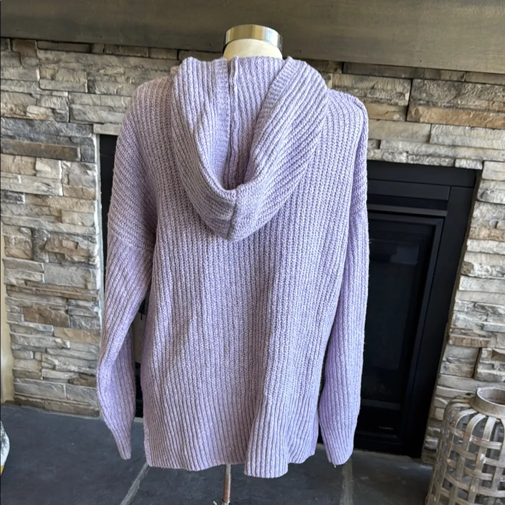 Rachel Zoe Cozy Purple Hoodie Sweater - Image 2