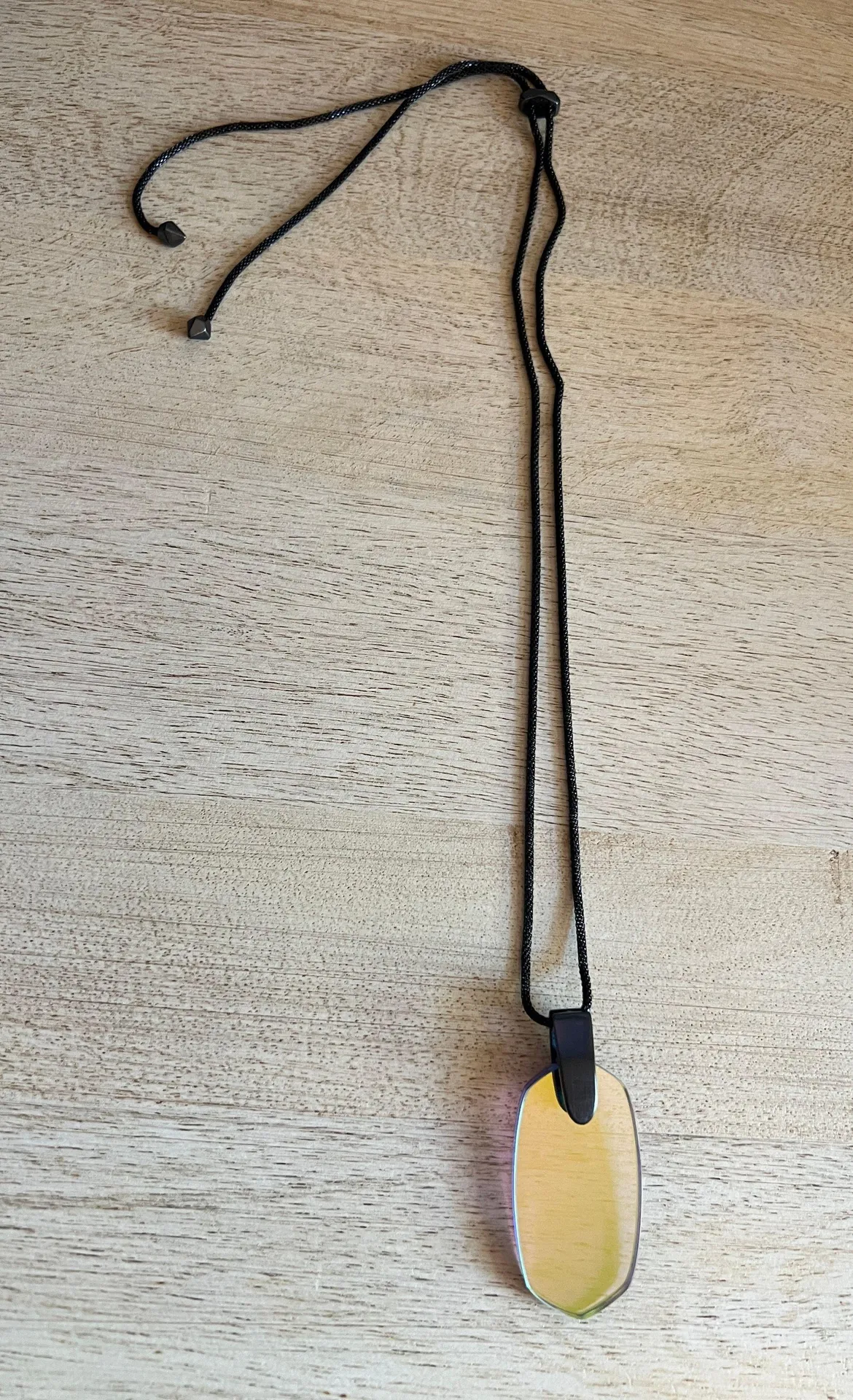 Indigo Dichroic Inez Navy Gunmetal necklace - Image 7