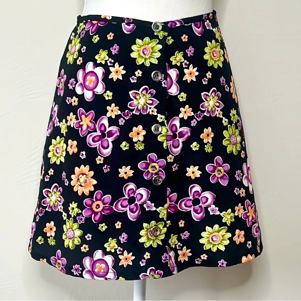 Vintage floral mini skirt - Image 3