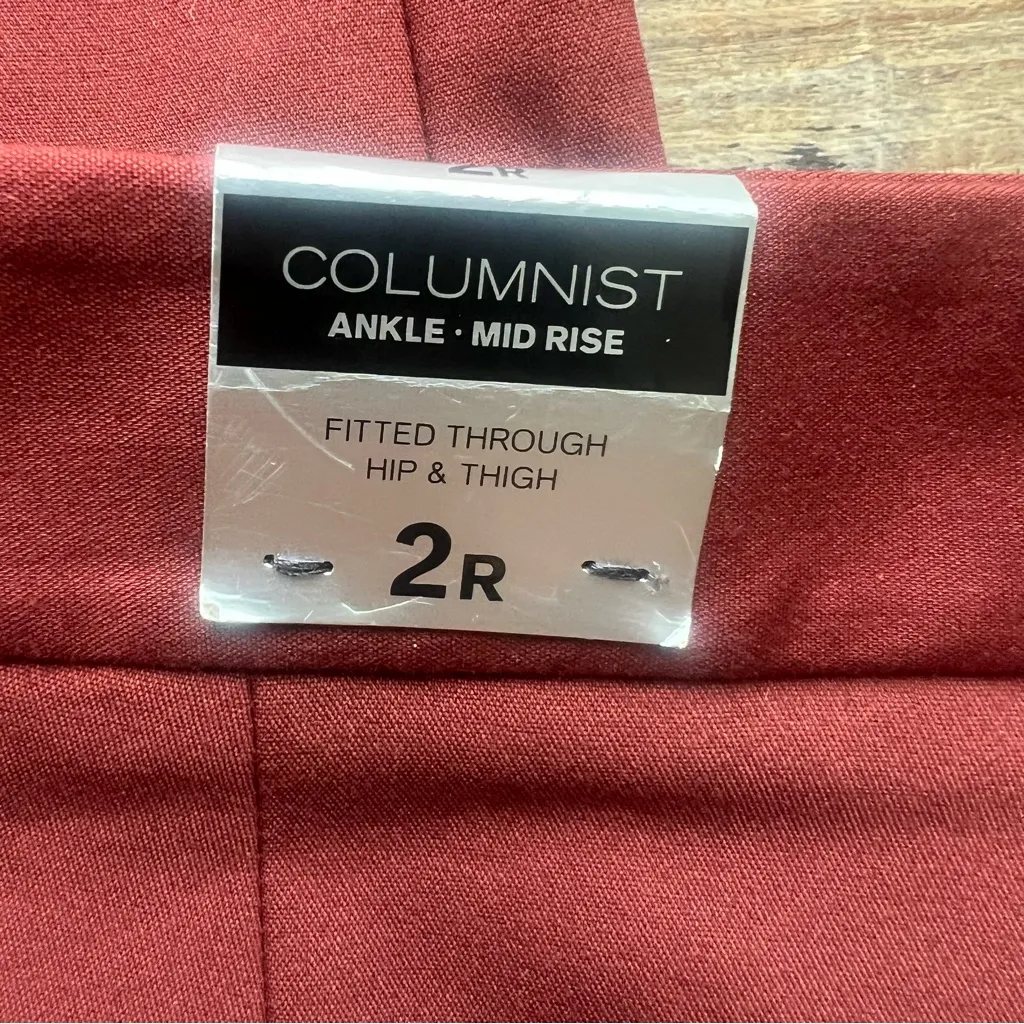 Express Columnist Womens Fitted Rust Ankle Mid Rise Dress Pants Sz 2R NWT - Image 9