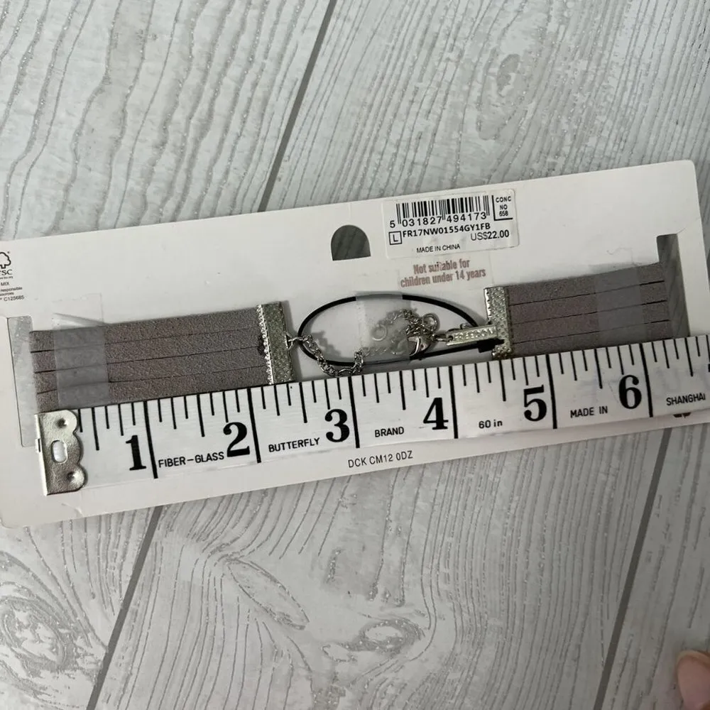 Freedom Topshop Leather Rose Rhinestone Choker - Image 5