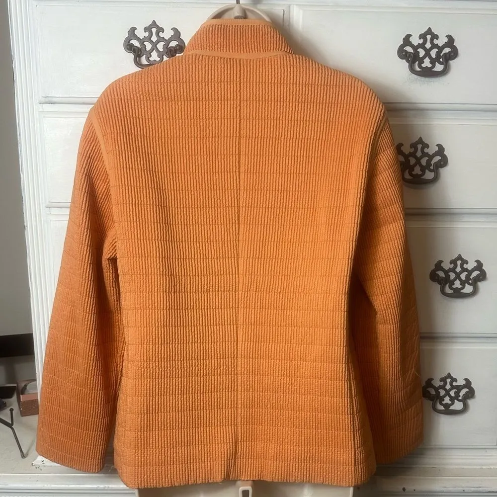 Aeros by Kristen Blake Ribbed‎ Jacket Orange Size M - Image 5