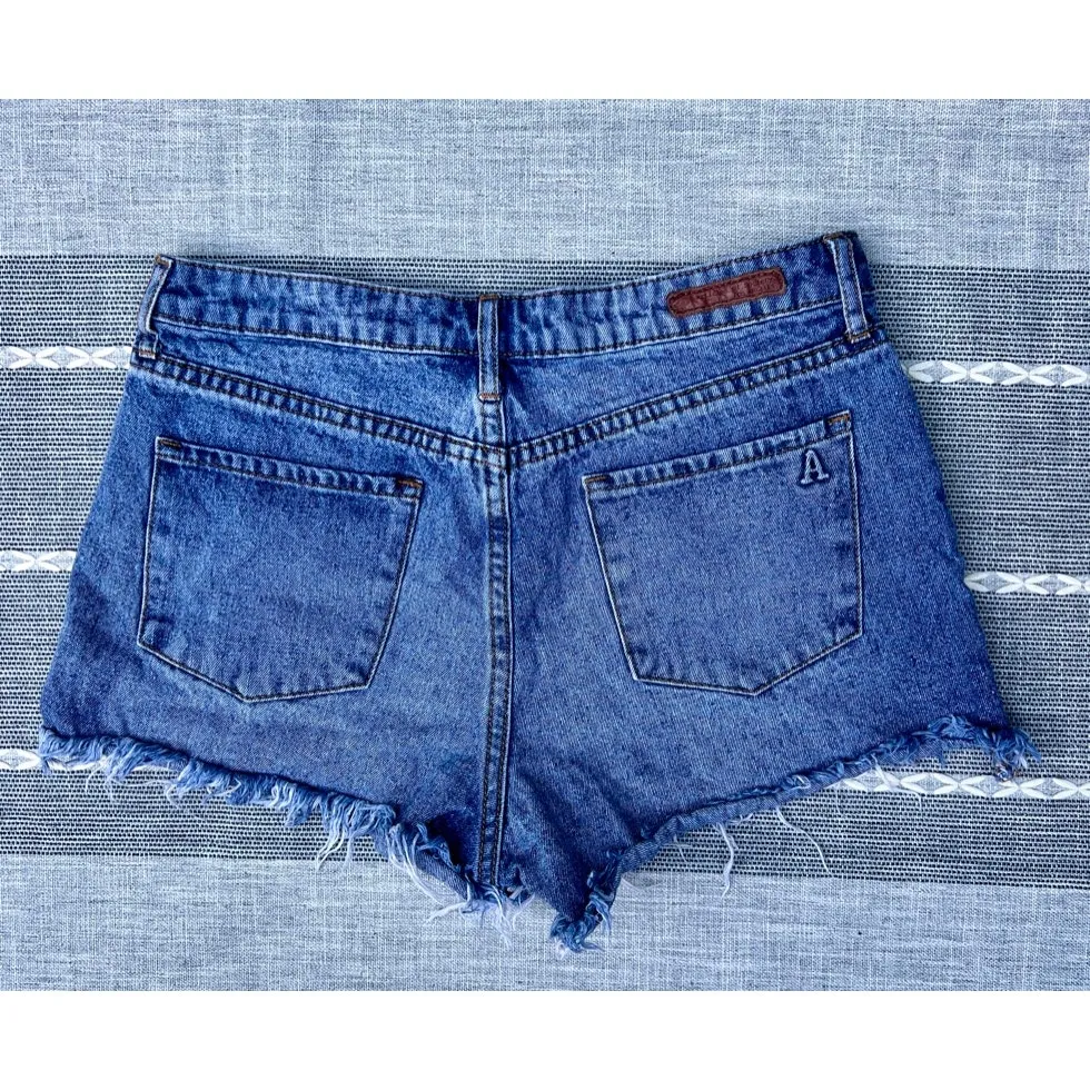 Articles of Society Womens Size Sz 27 Denim Shorts Blue Jean Cut Off - Image 2