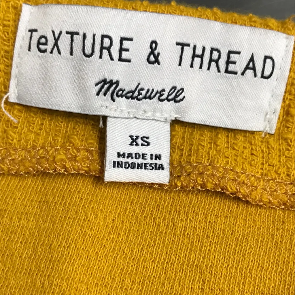 Madewell Texture & Thread XS Mustard Dress - EUC - Image 4