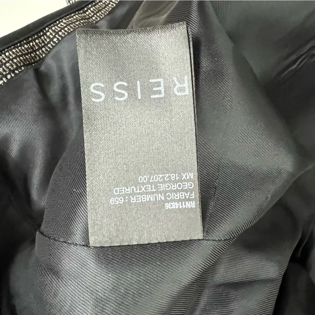 Reiss  Georgie Textured Contrast Trim Jacket Small - Image 9