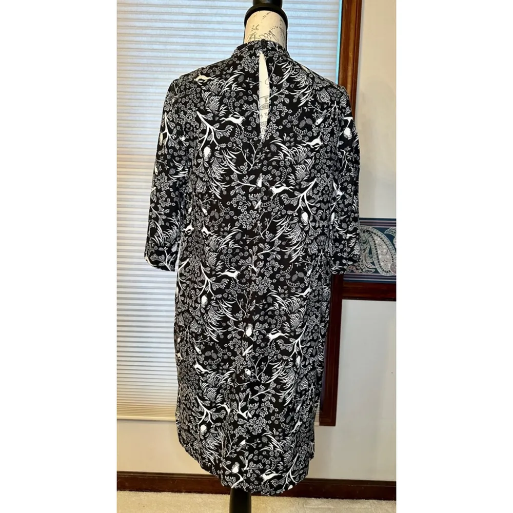 Old Navy Small Black and White Whimsical fairytale forest dress - Image 11