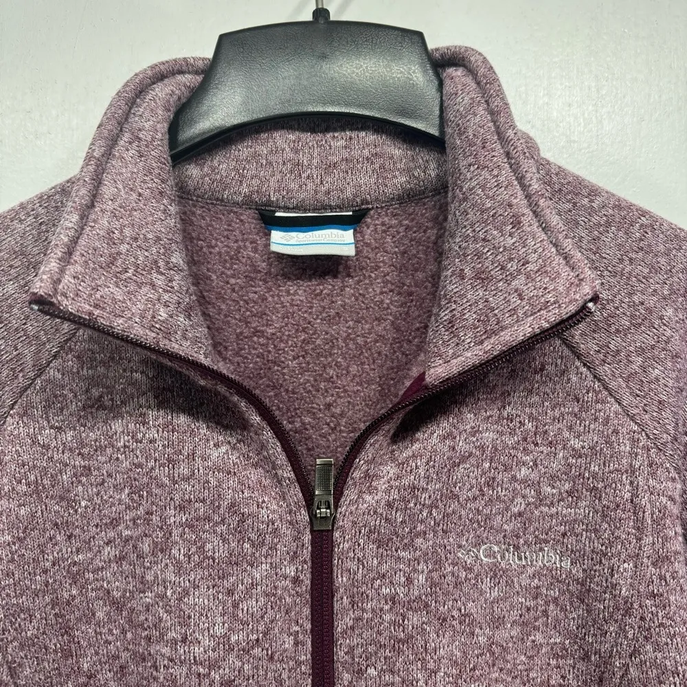 Columbia Plum Purple Zip Front Fleece Zip Front Jacket Size Small - Image 8