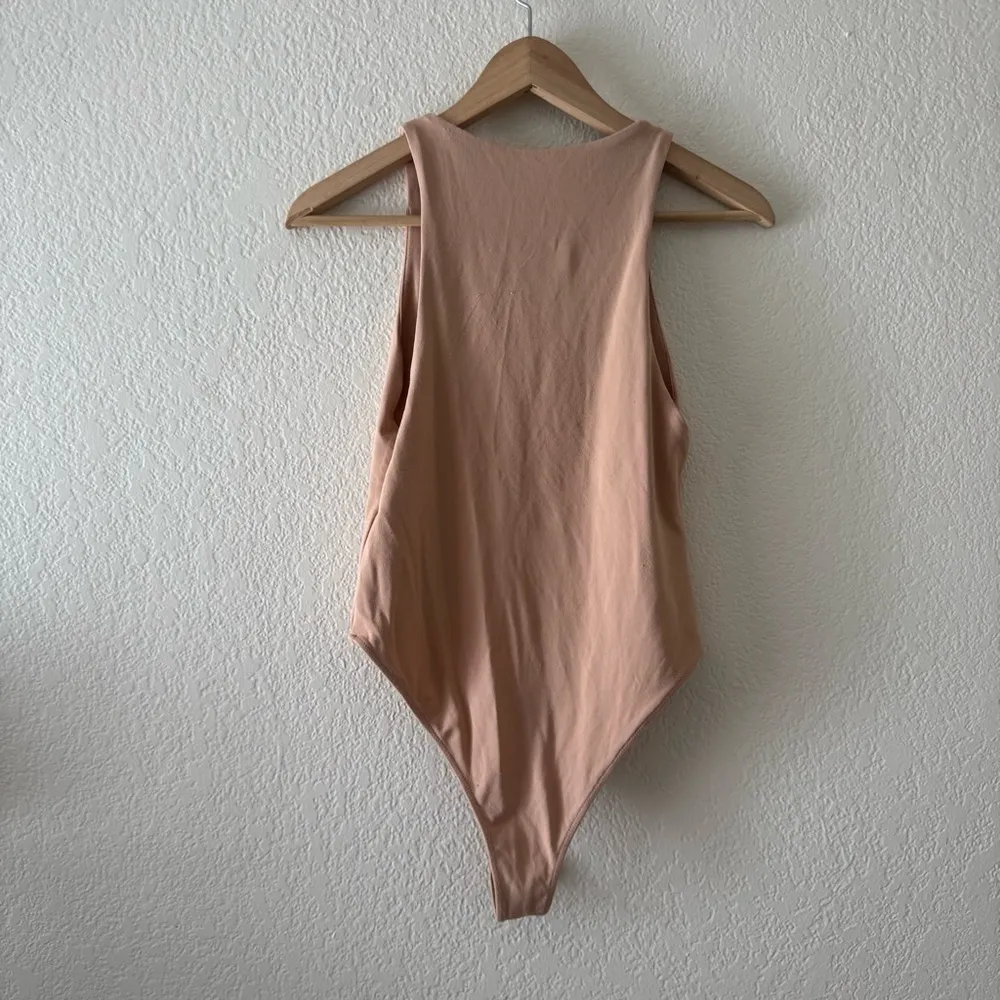 Zara Halterneck bodysuit in Nude - Image 5