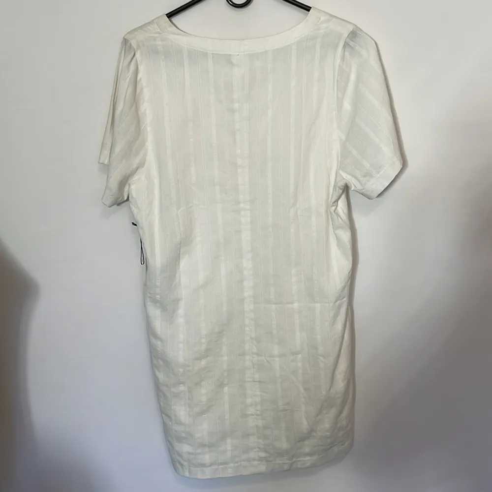 Capulet Veronica shift dress in white with embroidery and laced up grommets boho - Image 7