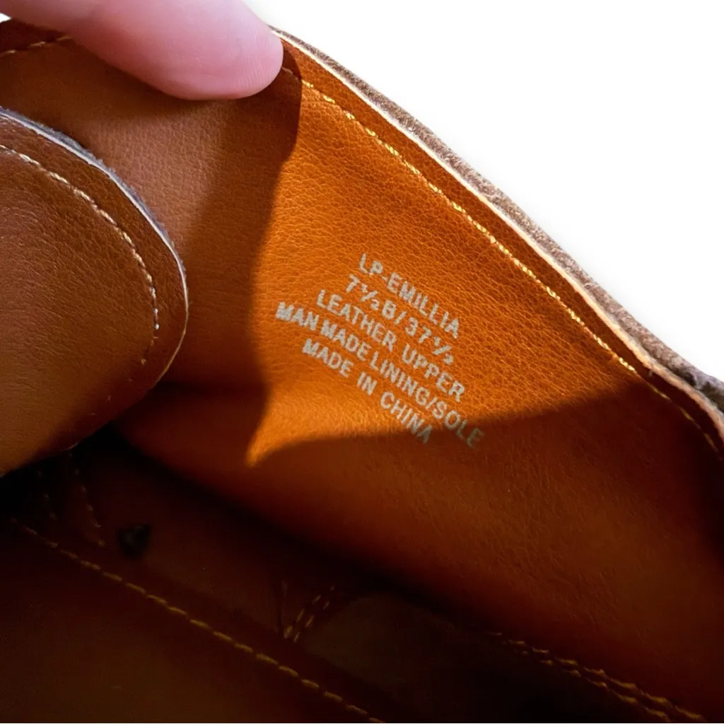 Lucky Brand Emillia Suede Ankle‎ Boots Women’s Size 7.5 Taupe Lace Up Casual - Image 8