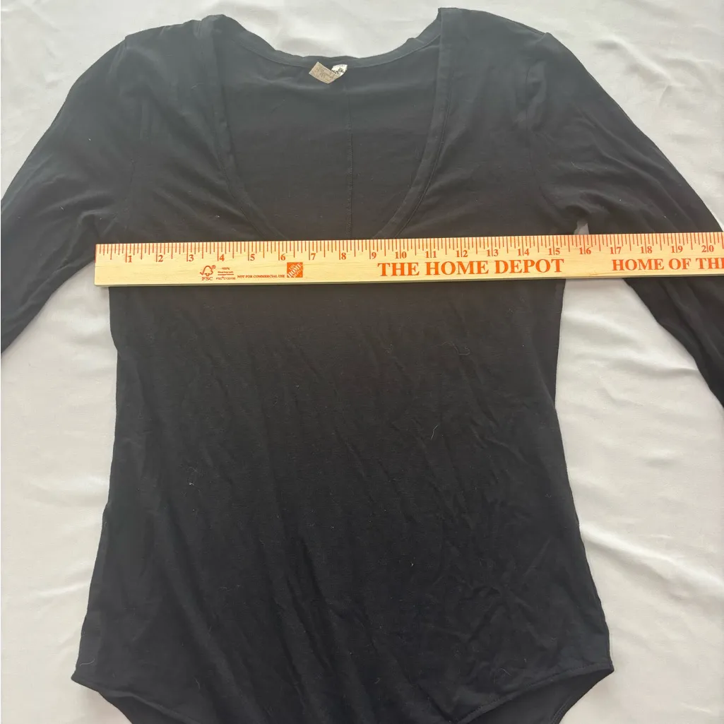 Free People Black Long Sleeve Bodysuit - Image 7