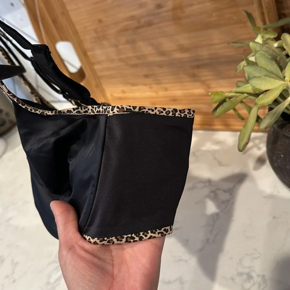 Olga wide strap leopard print accents underwire not lined T - Image 2