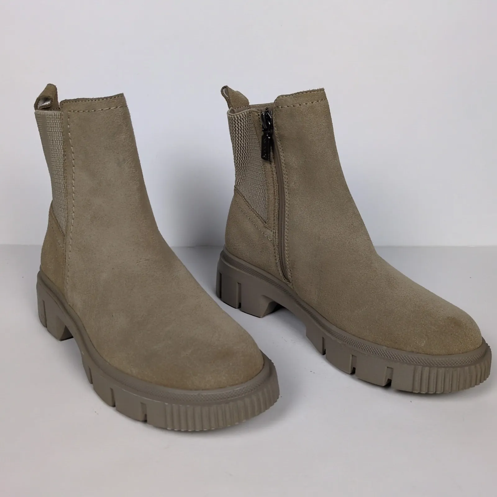 BLONDO Bandit Ankle Boots Beige Cow Suede Leather Waterproof Women's 6 - Image 2