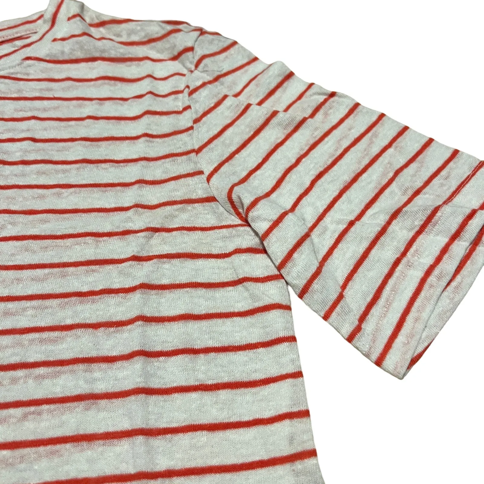 Universal Thread Women's Striped Linen Boxy Short Sleeve T-Shirt - Size XS - NWT - Image 5