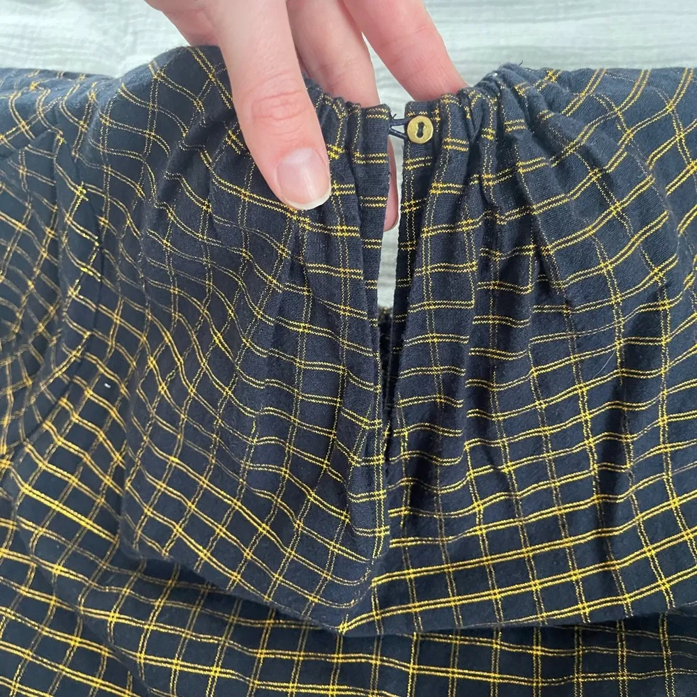 NWOT ULLA JOHNSON Midnight Navy Gold Dion Babydoll Dress 2 RARE - Image 15