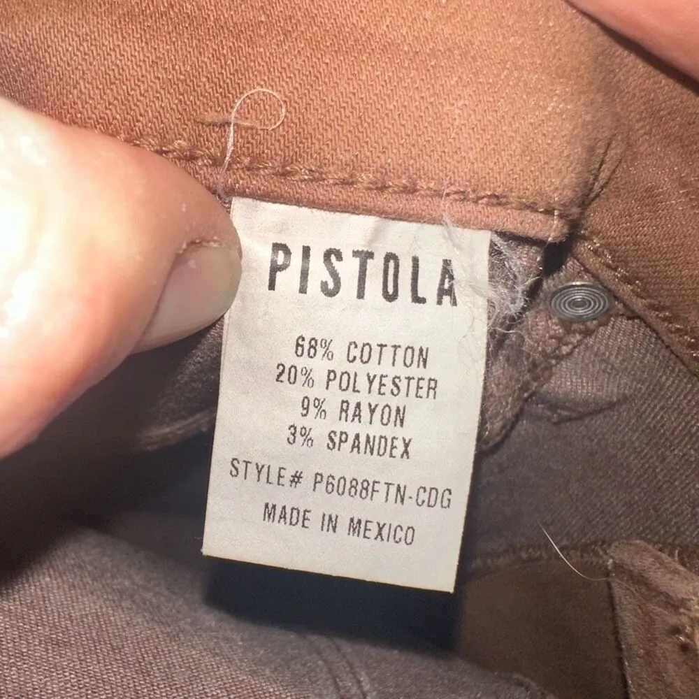 Liverpool stretchy boutique faux leather brown 10/30 jeans Tan - Image 5