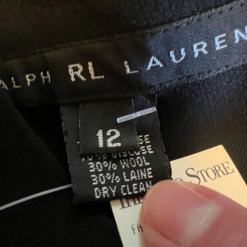 Ralph Lauren Black Dress A-Line Viscose Wool Blend Career Party NWT Size 12 $498 - Image 6