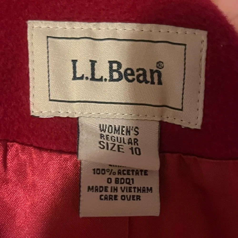 VTG Red Dress Coat Size 10 - Image 6