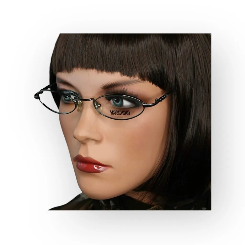 new Moschino ☻ Metal Emojis Eyeglass Frames ☻ Peace Love Yin Yang Smiley ☻︎ Navy - Image 15