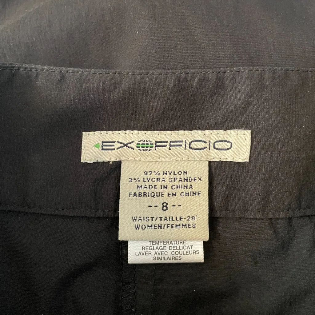 Exofficio Women 8 Black Mini Skirt Pockets Lined Hiking Gorpcore Granola Crunchy - Image 7