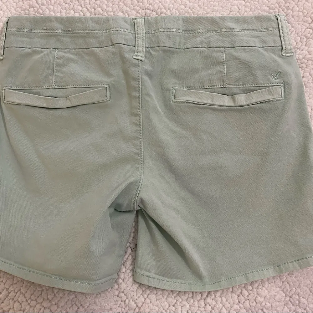 American Eagle  Outfitters Green Bermuda Shorts Classic Cotton Twill - Image 2