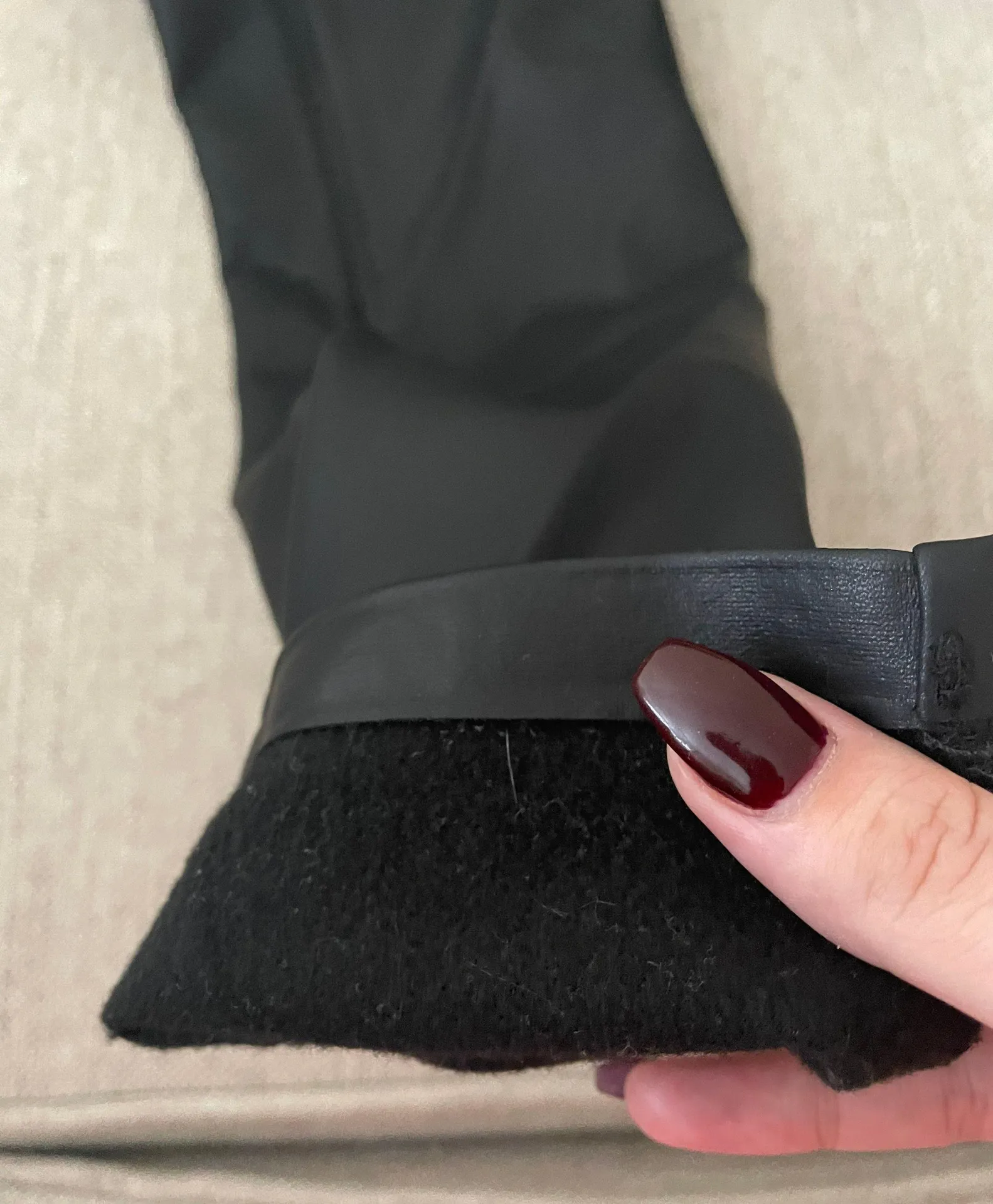 Faux Leather Leggings In Black Size M - Image 3