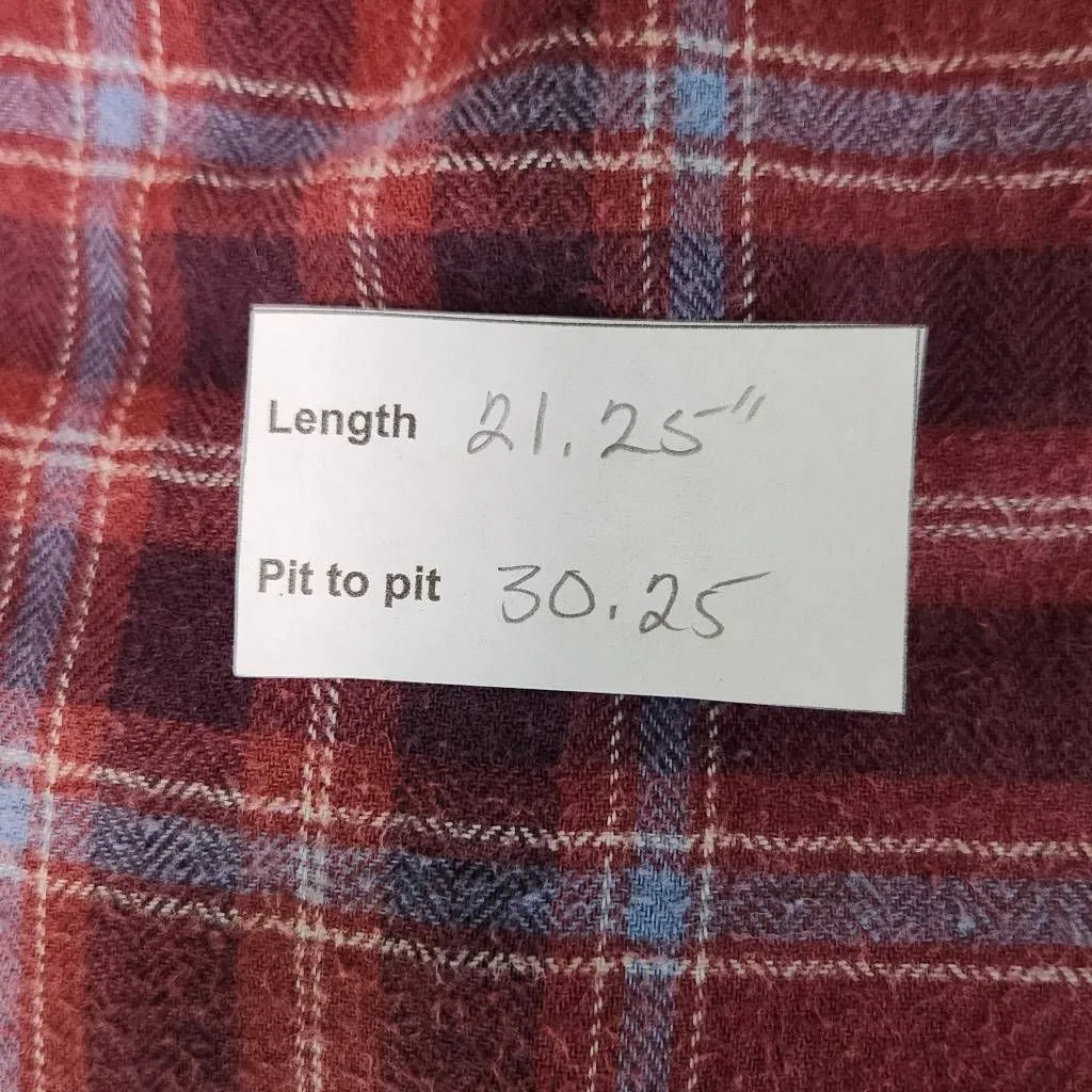 BDG Oversized Red Plaid Flannel High Low Top Size XS UO Plaid Red Flannel Top - Image 9