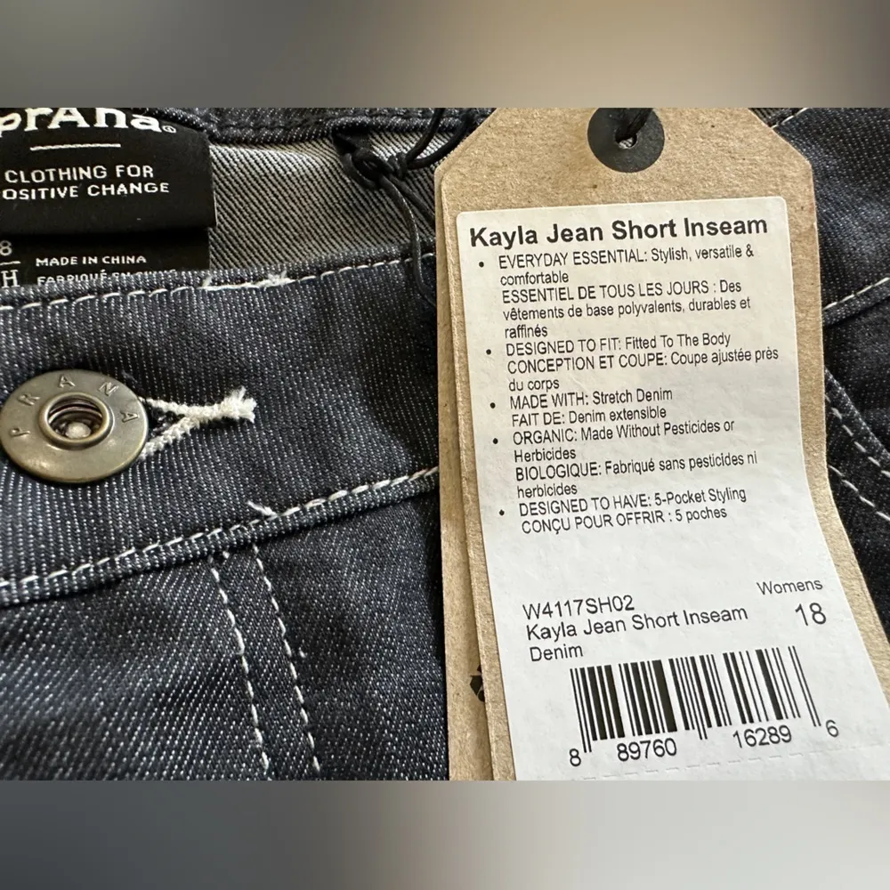 Prana Kayla Jean short inseam jeans denim 18s short NWT - Image 6