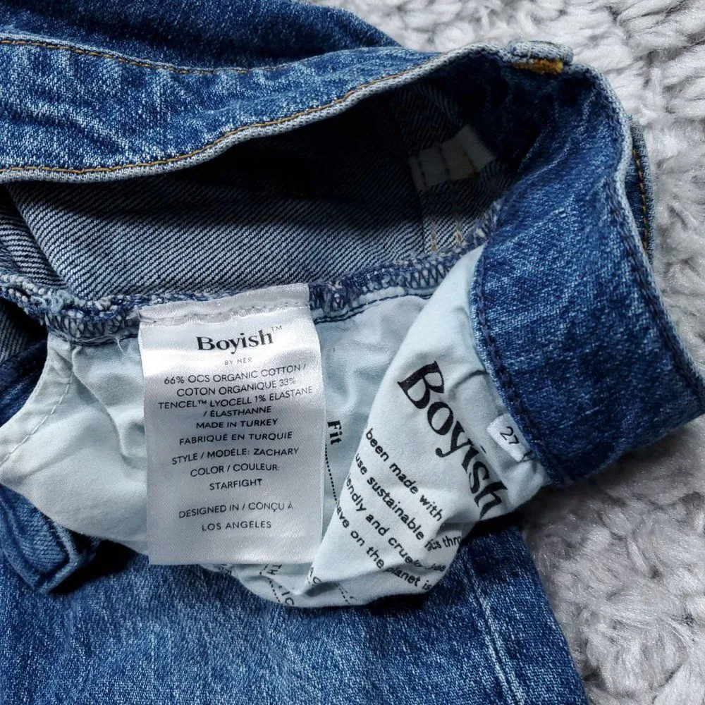 Boyish  Zachary Skinny Jeans Starfight Organic Authentic Comfort Stretch Size 27 - Image 7