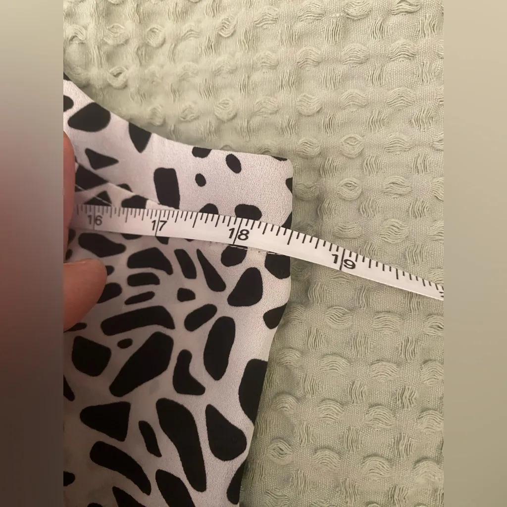 LOFT Black and White Leopard Print Blouse - Image 6