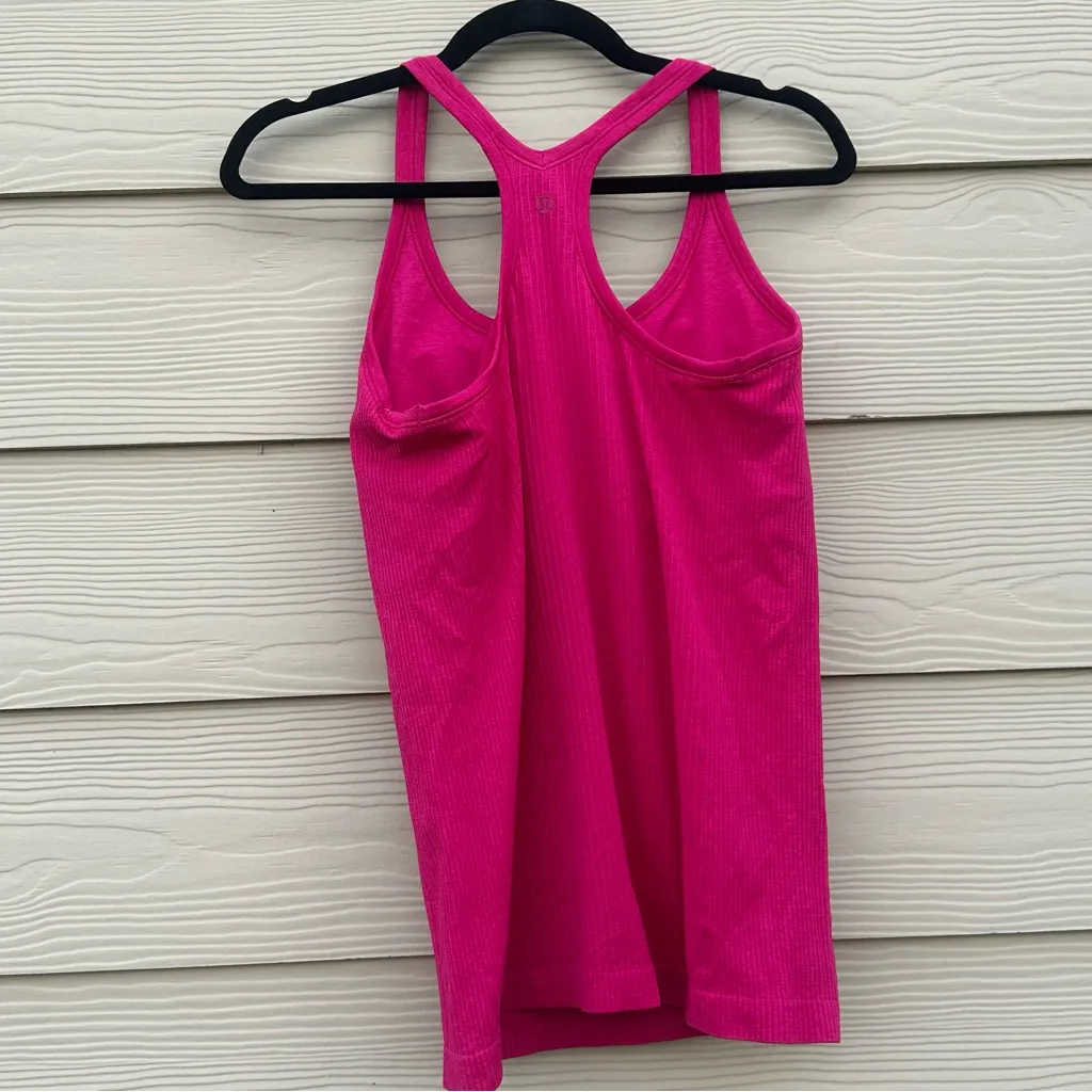 NWT Lululemon Ebb to Street Tank Top Light Support B/C Cup Pink Sz 10 Yoga Gym - Image 2