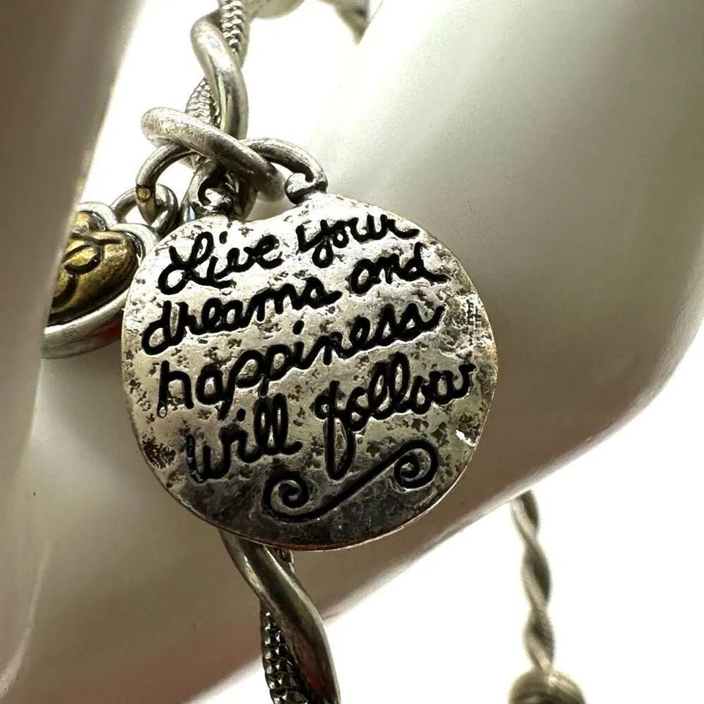 Brighton love your dreams and happiness will follow bangle bracelet - Image 4
