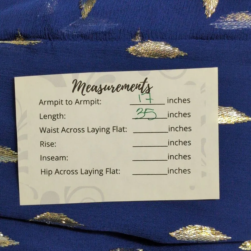 Lilly Pulitzer Blue Shalynn Silk Caftan Dress V Neck Gold Feather Size 2 - Image 9