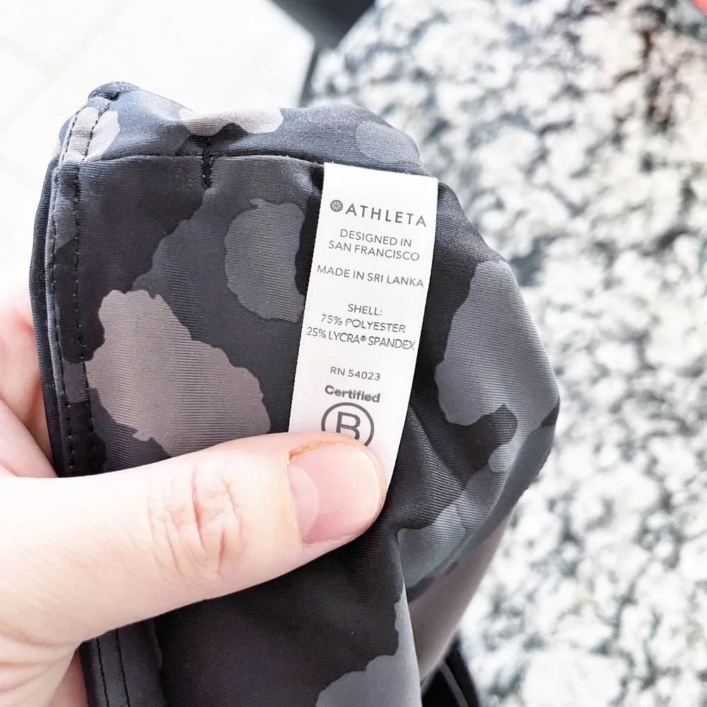 Athleta Lightning Camo 7/8 Tight in Lightning Camo Black - Image 10
