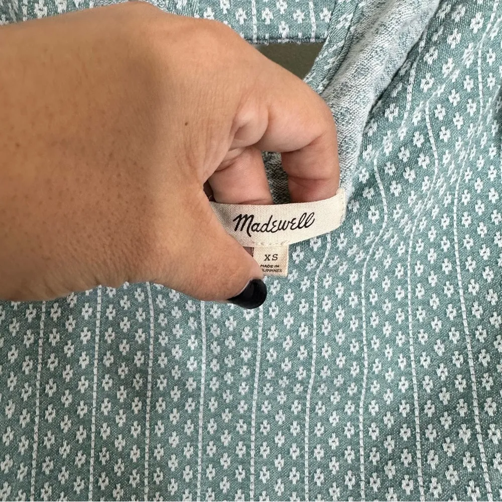 Madewell Jacquard Peekaboo-Back Crop Tank in Faded Shale - Image 4