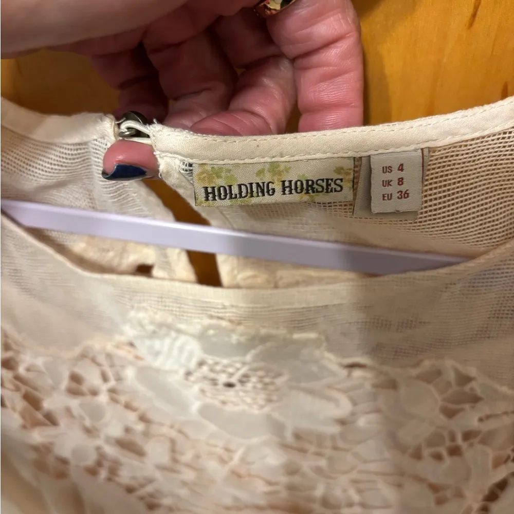 Anthropologie Magnolia Lace Dress by Holding Horses Sz 4 - - Image 6