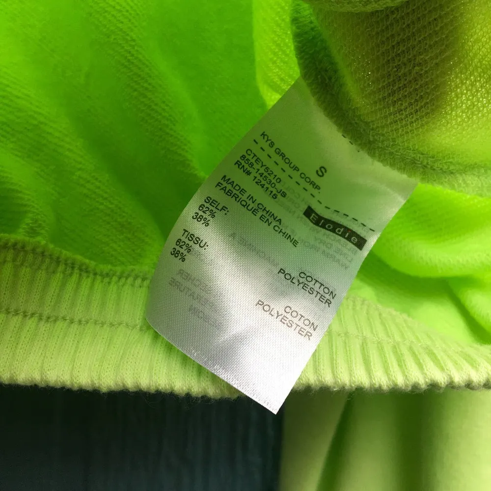 Elodie Women's Mint Green Elastic Hem Sweatshirt Small NWT - Image 4