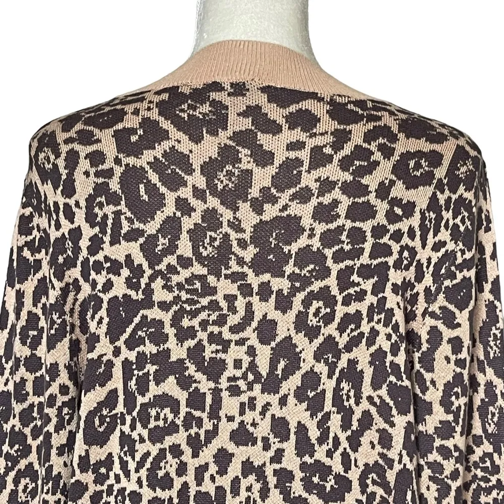 Express Women’s Animal Print Sweater Size XL Leopard Cheetah Long Sleeves - Image 5