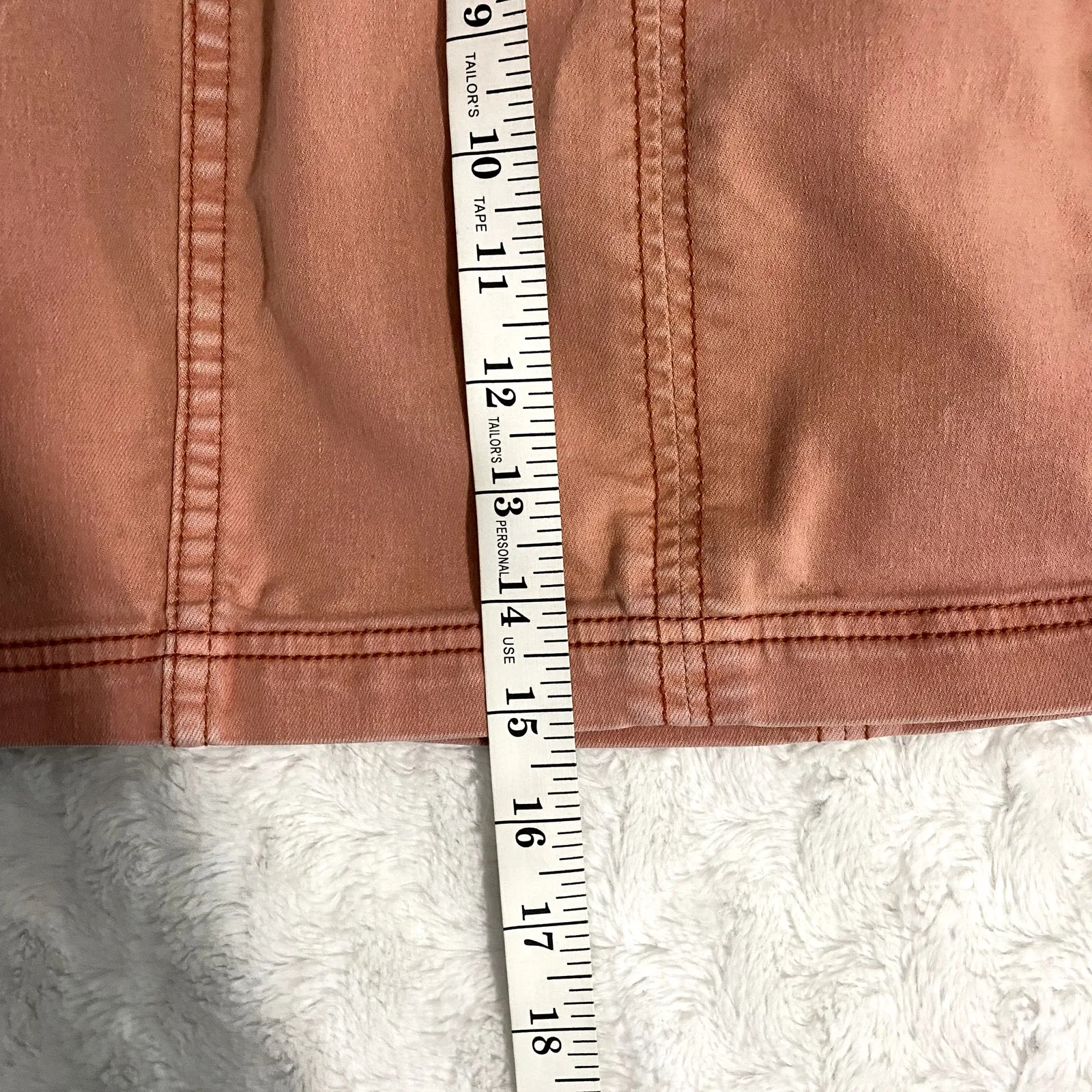 Free People Orange Washed Out Denim Modern Femme Fitted Boho Mini Skirt 2 - Image 11