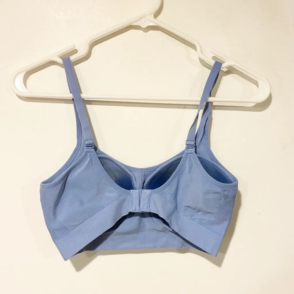Underoutfit Bra Blue Wireless Everyday Bra with Adjustable Straps Size Medium - Image 5
