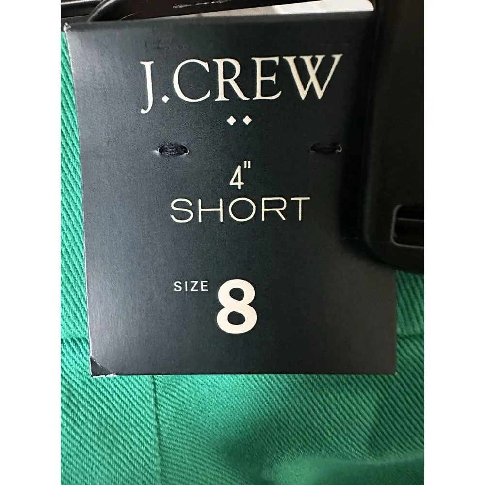 J Crew Scalloped Hem Shorts 100% Cotton Hammock Green New with tags Size 8 - Image 6