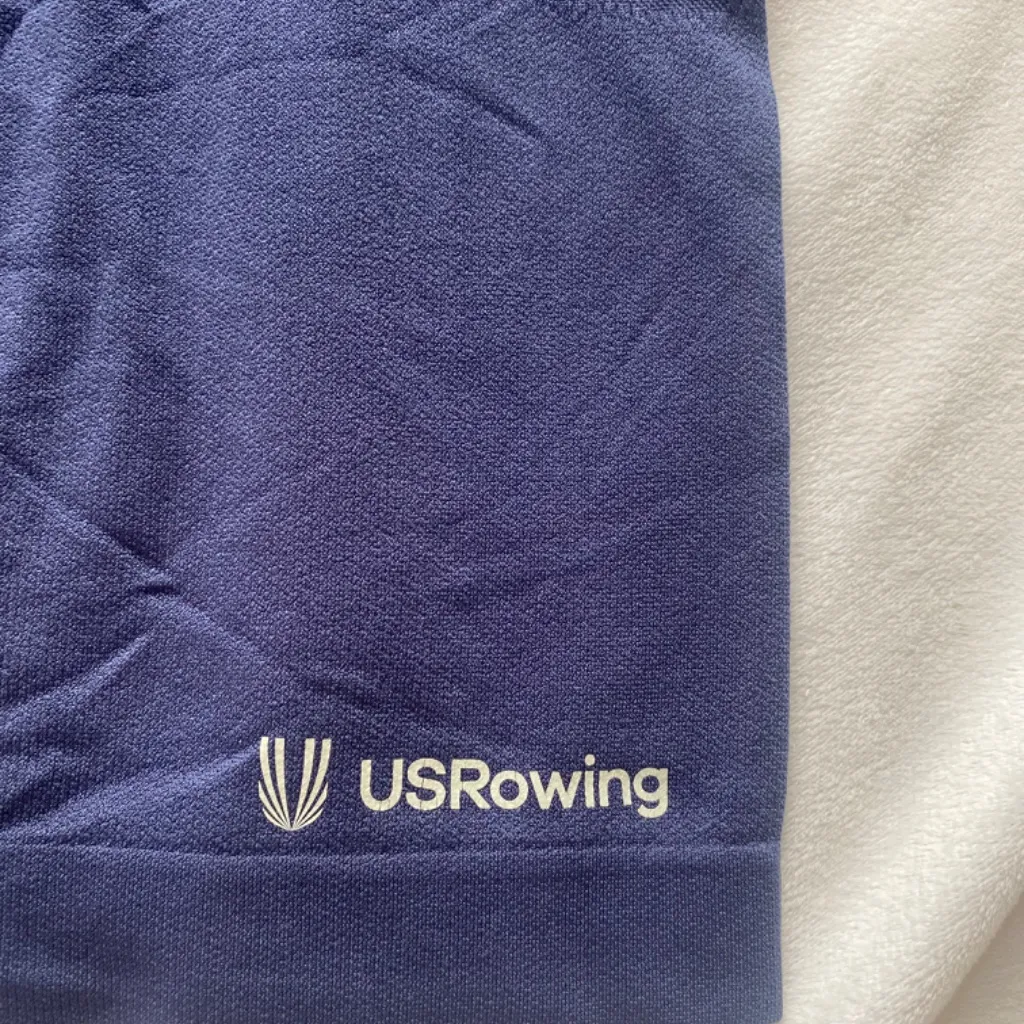 US Rowing athletic gray blue tee, size medium - Image 3
