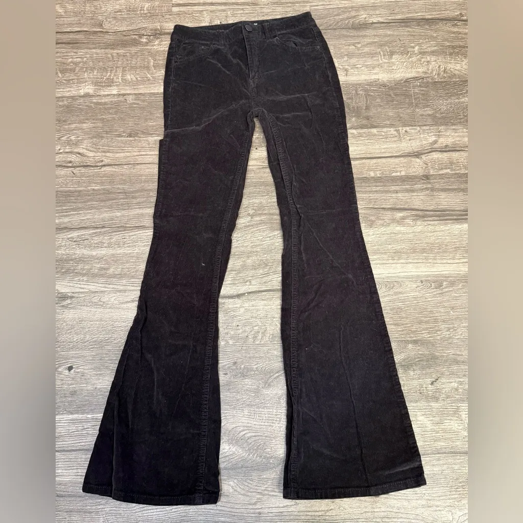 Design Lab Lord & Taylor Chocolate Corduroy Trousers Black Size 25 - Image 2