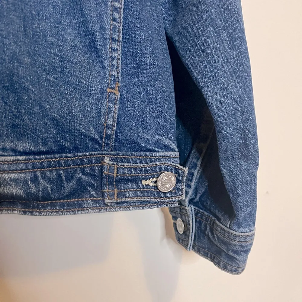 MOTHER Superior The Back Road Jacket in Running with Scissors Size Small Blue - Image 12