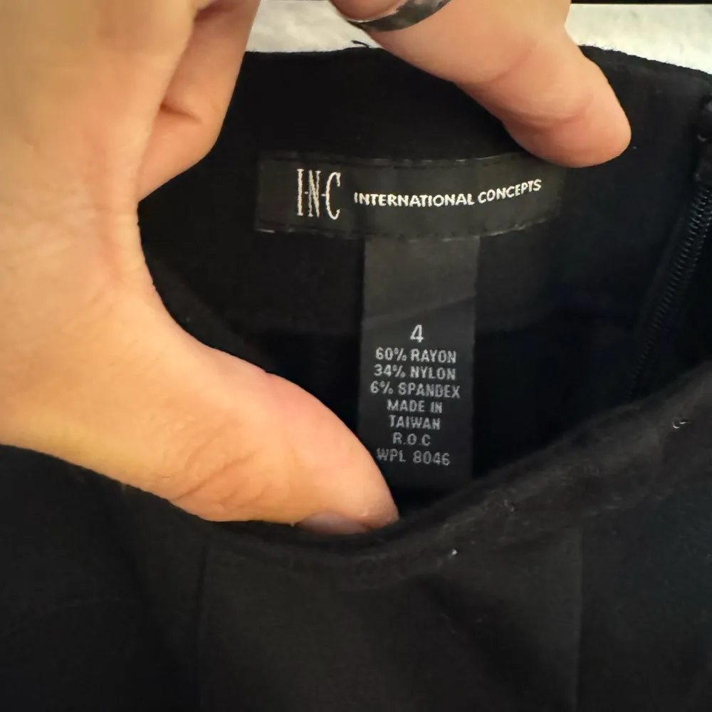 INC INTERNATIONAL CONCEPTS BLACK SLACKS NICE PANTS HIGH WAIST WIDE LEG SZ 4 EUC - Image 8