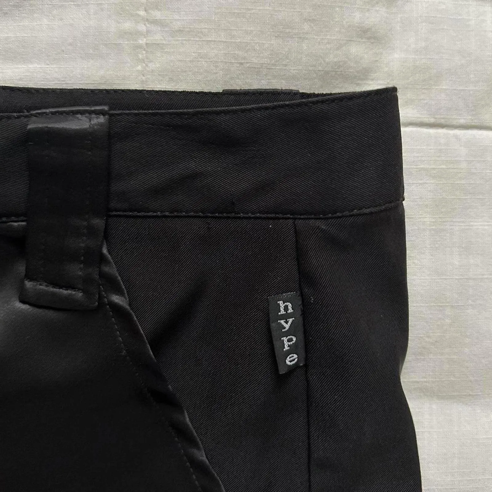 Vintage Hype Black satin mix mini skirt with pockets, great for a night out - Image 2