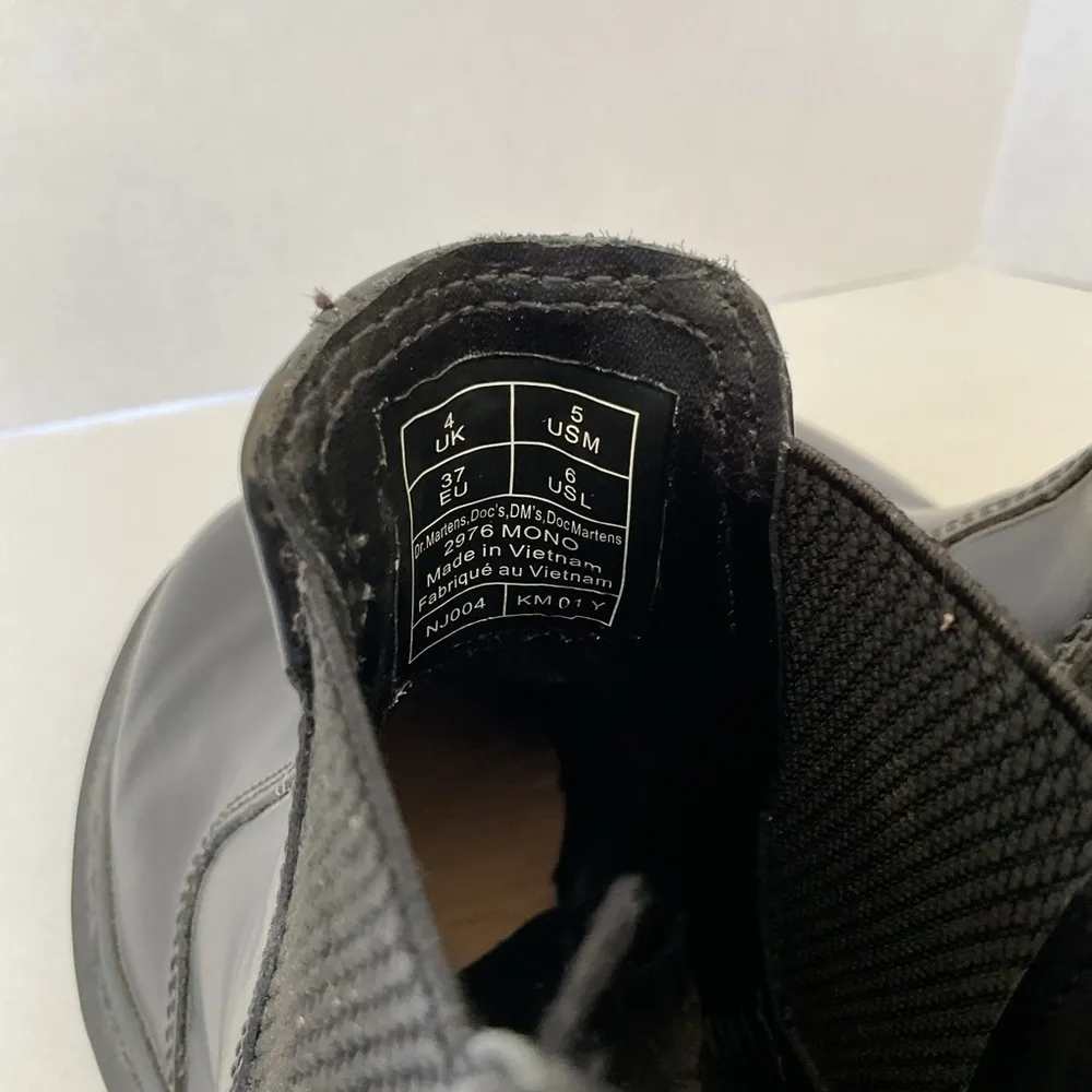 Dr. Martens Black 2976 Mono Smooth Leather Chelsea Boots Mens 5 / Womens 6 - Image 7
