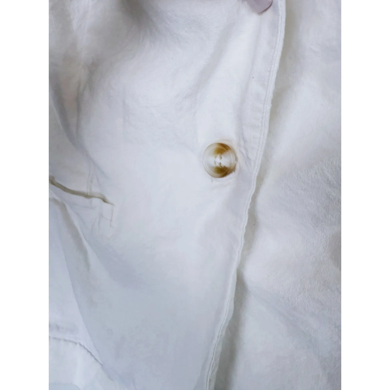 Lauren Conrad Linen Blazer Jacket Small Ivory Coastal Career Corpcore Clean Girl - Image 6