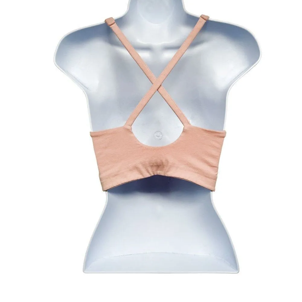 2/$30 Aerie Chill Tie Dye High Neck Strappy Back Longline Sports Bra Crop Top - Image 3